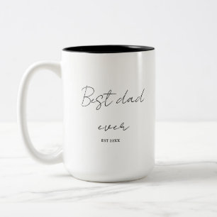 Minimalistischer Vater überhaupt EST Zweifarbige Tasse