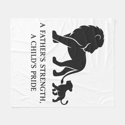 Minimalistischer Vatertag Fleecedecke (Vorderseite (Horizontal))