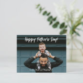 Minimalistischer Vatertag Foto Grußkarte Postkarte (Stehend Vorderseite)