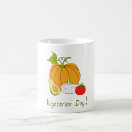 Minimalistischer Vegetarier-Tag Romantisch Niedlic Kaffeetasse