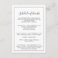 Minimalistischer Veranstaltungskalender für Hochze