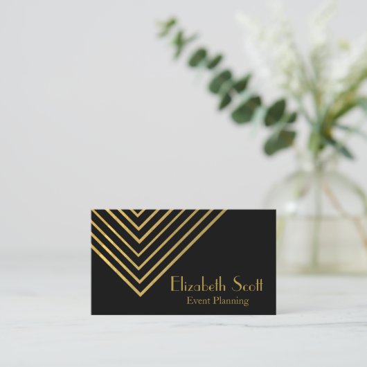 Minimalistischer Veranstaltungsplan Zickzack Linie Visitenkarte (Stehend Vorderseite)