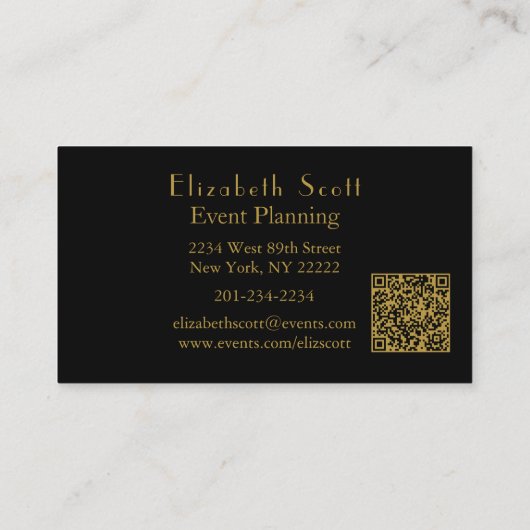 Minimalistischer Veranstaltungsplan Zickzack Linie Visitenkarte (Rückseite)