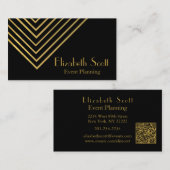 Minimalistischer Veranstaltungsplan Zickzack Linie Visitenkarte (Vorne/Hinten)