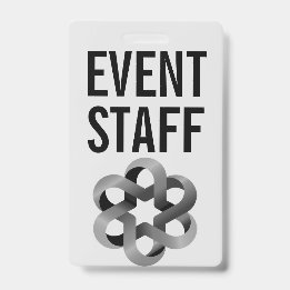 Minimalistischer Veranstaltungsstil Ausweis