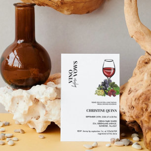Minimalistischer Vino vor dem Gelübde Brautparty W Einladung