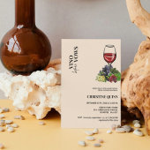 Minimalistischer Vino vor dem Gelübde Brautparty W Einladung