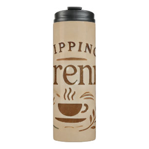 Minimalistischer Vintage-Kaffeebecher mit Thermois Thermosbecher