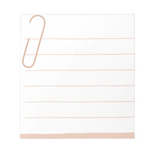 Minimalistischer Vintage-linierter Cool Notizblock