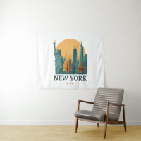 Minimalistischer Vintage-Reiseplakat New York City