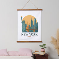 Minimalistischer Vintage-Reiseplakat New York City