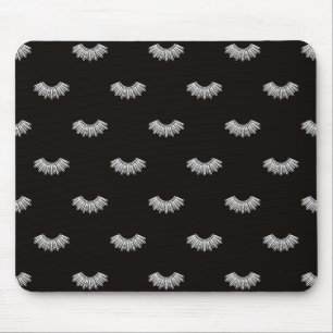 Minimalistischer vintage Schwarz-Weiß-Dissent-Krag Mousepad
