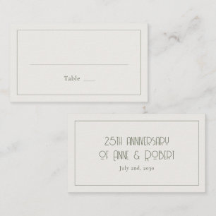 Minimalistischer Vintage-Stil Platzkarte