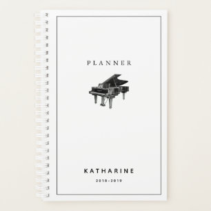 Minimalistischer Vintager Piano Weißer Planer