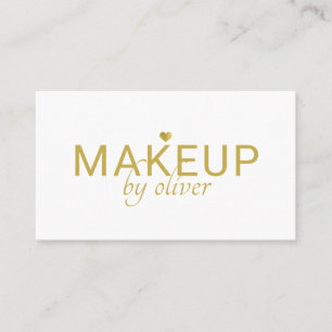 Minimalistischer Visagist Gold-Typografie Visitenkarte