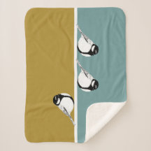 Minimalistischer Vogeldesign-Sherpa-Blanket