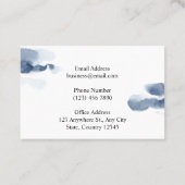 MINIMALISTISCHER VORLAGENWASSERBLAU VISITENKARTE (Rückseite)