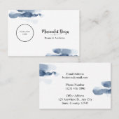 MINIMALISTISCHER VORLAGENWASSERBLAU VISITENKARTE (Vorne/Hinten)