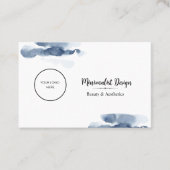 MINIMALISTISCHER VORLAGENWASSERBLAU VISITENKARTE (Vorderseite)