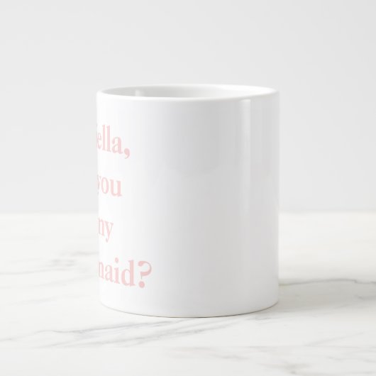 Minimalistischer Vorschlag für eine Beihilfe Rosa  Jumbo-Tasse (Vorderseite)