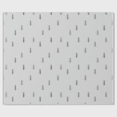 Minimalistischer Wald auf Hellgrau Geschenkpapier (Flach)