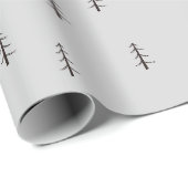 Minimalistischer Wald auf Hellgrau Geschenkpapier (Rolleneckpunkt)