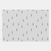 Minimalistischer Wald auf Hellgrau Geschenkpapier Set (Vorderseite 3)