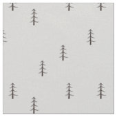 Minimalistischer Wald auf Hellgrau Stoff (Nahaufnahme)