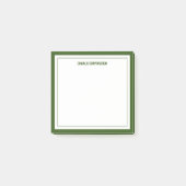 Minimalistischer Wald grün, 2 Grenzen Post-it Klebezettel (Vorderseite)