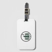 Minimalistischer Wald-Kiefer-Baum-Abenteuer-Gepäck Gepäckanhänger (Vorderseite Vertikal)