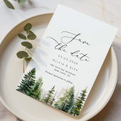 Minimalistischer Waldkiefer Save the Date