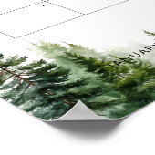 Minimalistischer Waldschätzer den Fälligkeitskalen Poster (Ecke)