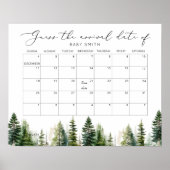 Minimalistischer Waldschätzer den Fälligkeitskalen Poster (Vorne)