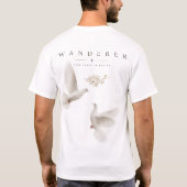 Minimalistischer Wanderer-Ästhetik-Taube Oversized T-Shirt (Rückseite)