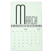 Minimalistischer Wandkalender (Mär 2027)