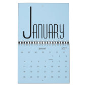 Minimalistischer Wandkalender (Jan 2027)