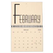 Minimalistischer Wandkalender (Feb 2026)