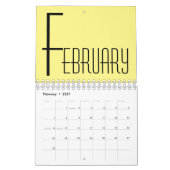 Minimalistischer Wandkalender (Feb 2027)