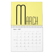 Minimalistischer Wandkalender (Mär 2027)