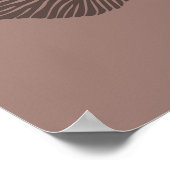 Minimalistischer, warmer Mocha Brown Botanischer B Poster (Ecke)