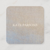 Minimalistischer Wäsche (Bild) Eleganter Designer Quadratische Visitenkarte (Vorderseite)