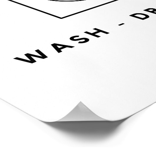 Minimalistischer Waschraum Poster (Ecke)