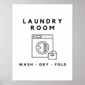 Minimalistischer Waschraum Poster (Vorne)