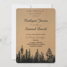 Minimalistischer Wasserfarb-Kiefer-Berg