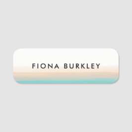 Minimalistischer Wasserfarbenpinselschlag Namensschild