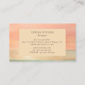 Minimalistischer Watercolor-Sonnenset-Designer Visitenkarte (Rückseite)