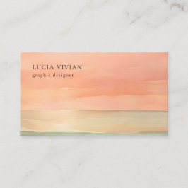 Minimalistischer Watercolor-Sonnenset-Designer Visitenkarte