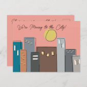 Minimalistischer Wechsel zum städtischen Kunstwerk Postkarte (Vorne/Hinten)