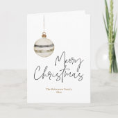 Minimalistischer Weihnachtsball Karte (Vorderseite)