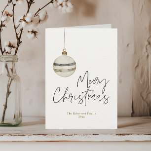 Minimalistischer Weihnachtsball Karte